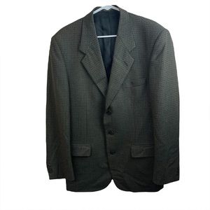 Millennium Men’s Houndstooth Blazer Green Size 46 Regular